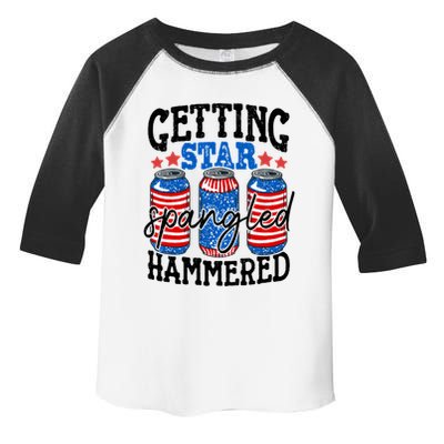 Getting Star Spangled Hammered Funny 4th Of July Patriotic Meaningful Gift Toddler Fine Jersey T-Shirt