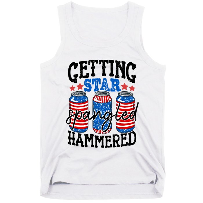 Getting Star Spangled Hammered Funny 4th Of July Patriotic Meaningful Gift Tank Top