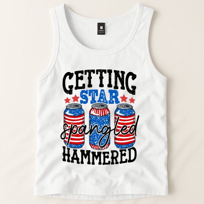 Getting Star Spangled Hammered Funny 4th Of July Patriotic Meaningful Gift Tank Top