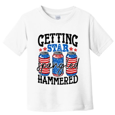 Getting Star Spangled Hammered Funny 4th Of July Patriotic Meaningful Gift Toddler T-Shirt