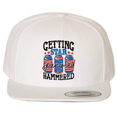 Getting Star Spangled Hammered Funny 4th Of July Patriotic Meaningful Gift Wool Snapback Cap