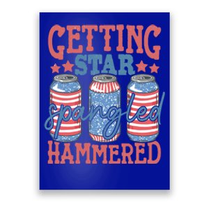 Getting Star Spangled Hammered 4th Of July Retro Style Beer Gift Poster