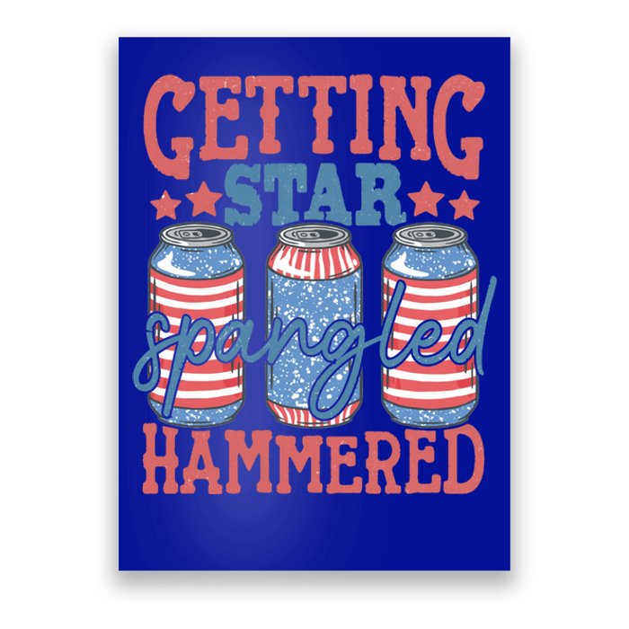 Getting Star Spangled Hammered 4th Of July Retro Style Beer Gift Poster