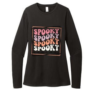 Groovy Spooky Season Retro Spooky Vibes Halloween Gift Womens CVC Long Sleeve Shirt