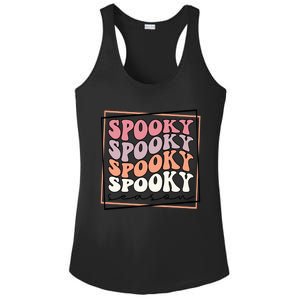 Groovy Spooky Season Retro Spooky Vibes Halloween Gift Ladies PosiCharge Competitor Racerback Tank