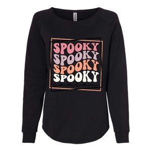 Groovy Spooky Season Retro Spooky Vibes Halloween Gift Womens California Wash Sweatshirt