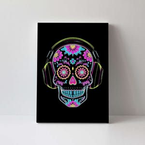 Gamer Sugar Skull Dia De Los Muertos Gaming Day Of The Dead Canvas