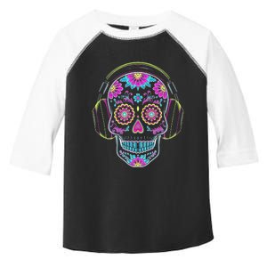 Gamer Sugar Skull Dia De Los Muertos Gaming Day Of The Dead Toddler Fine Jersey T-Shirt