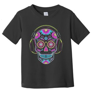 Gamer Sugar Skull Dia De Los Muertos Gaming Day Of The Dead Toddler T-Shirt