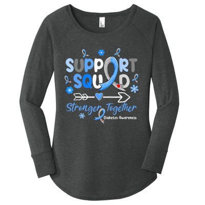 Groovy Support Squad Blue Ribbon Diabetes Awareness Women's Perfect Tri Tunic Long Sleeve Shirt