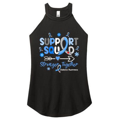 Groovy Support Squad Blue Ribbon Diabetes Awareness Women's Perfect Tri Rocker Tank