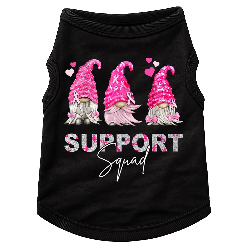 Gnome Support Squad Breast Cancer Doggie Tank
