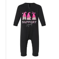 Gnome Support Squad Breast Cancer Infant Fleece One Piece