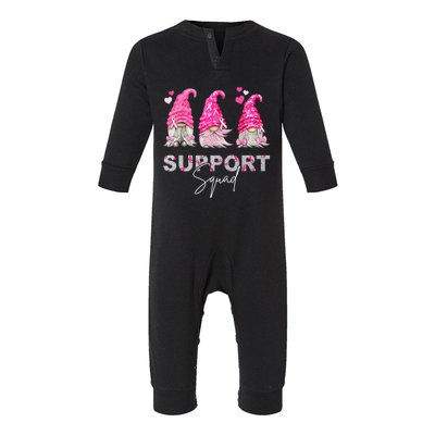 Gnome Support Squad Breast Cancer Infant Fleece One Piece