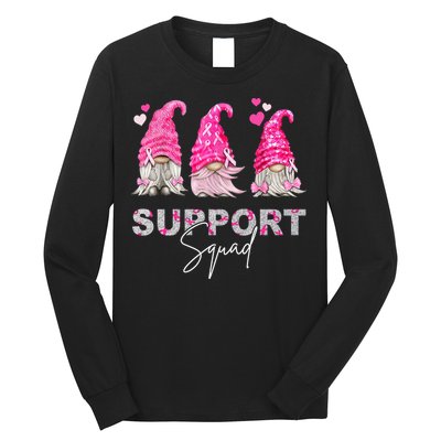 Gnome Support Squad Breast Cancer Long Sleeve Shirt