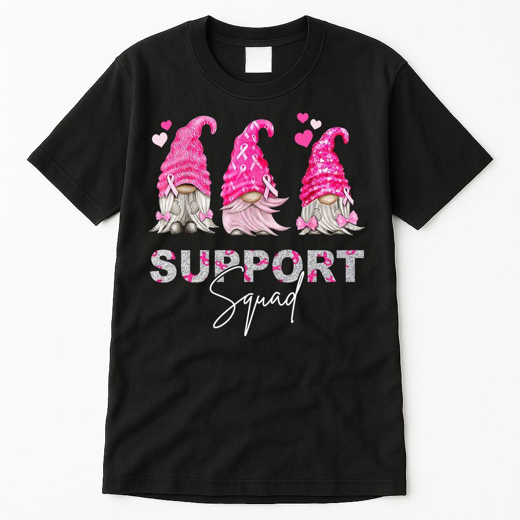 Gnome Support Squad Breast Cancer Tall T-Shirt