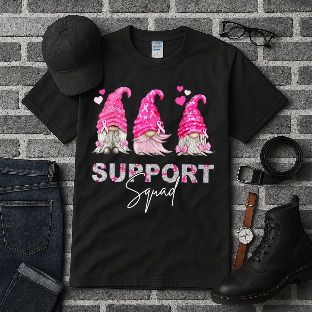 Gnome Support Squad Breast Cancer Tall T-Shirt