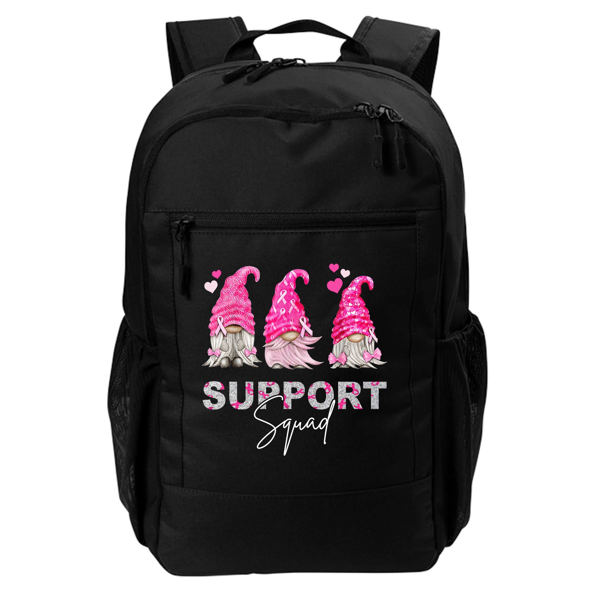 Gnome Support Squad Breast Cancer Backpack