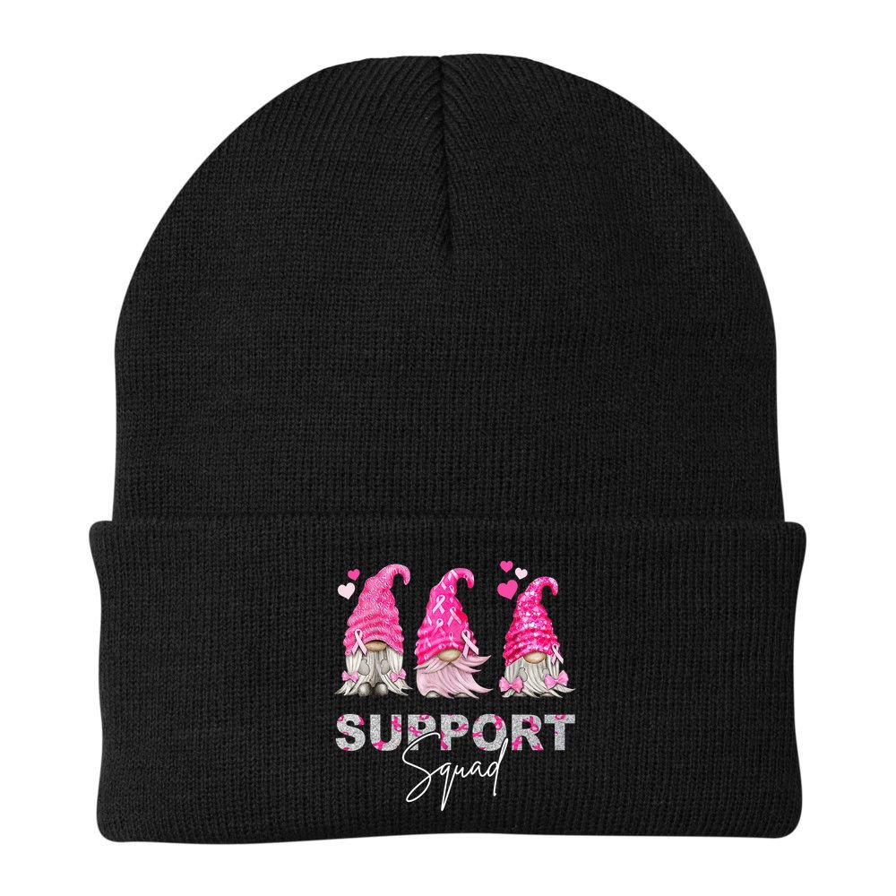 Gnome Support Squad Breast Cancer Beanie