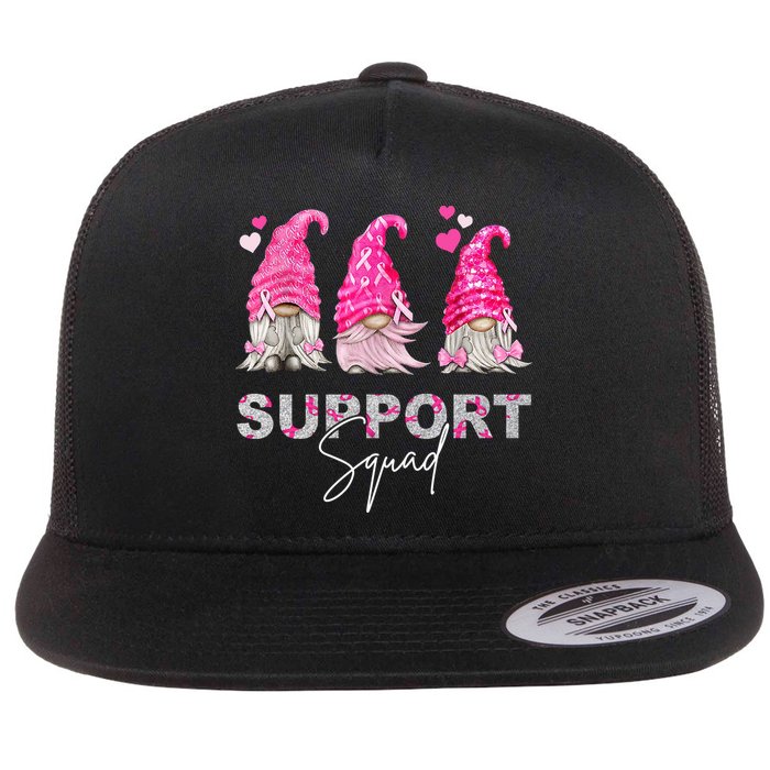 Gnome Support Squad Breast Cancer Flatbill Hat