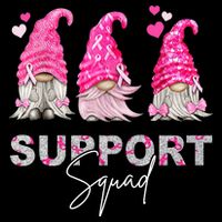 Gnome Support Squad Breast Cancer Flatbill Hat
