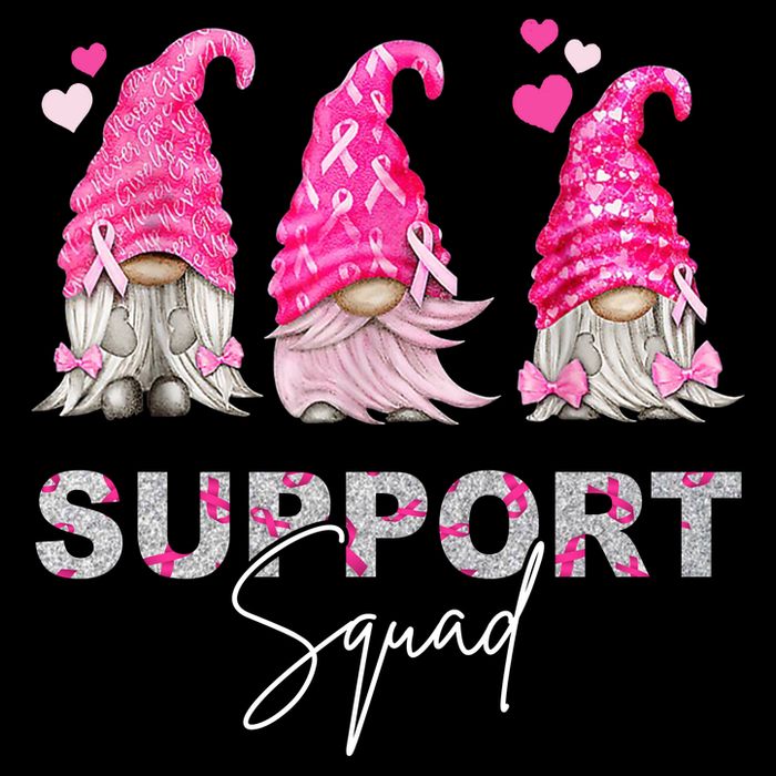 Gnome Support Squad Breast Cancer Flatbill Hat