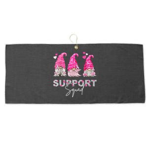 Gnome Support Squad Breast Cancer Large Microfiber Waffle Golf Towel