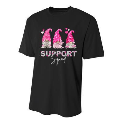 Gnome Support Squad Breast Cancer Youth Performance Sprint T-Shirt