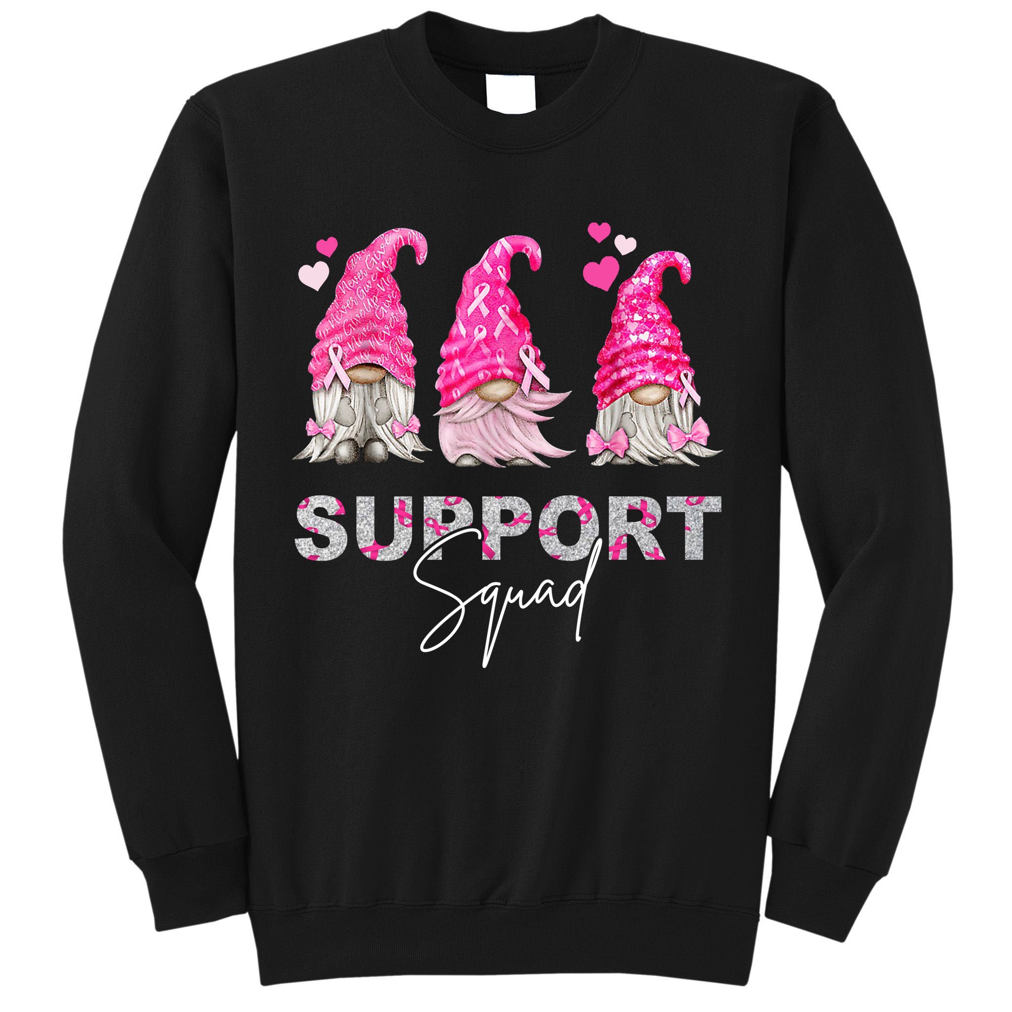 Gnome Support Squad Breast Cancer Tall Sweatshirt