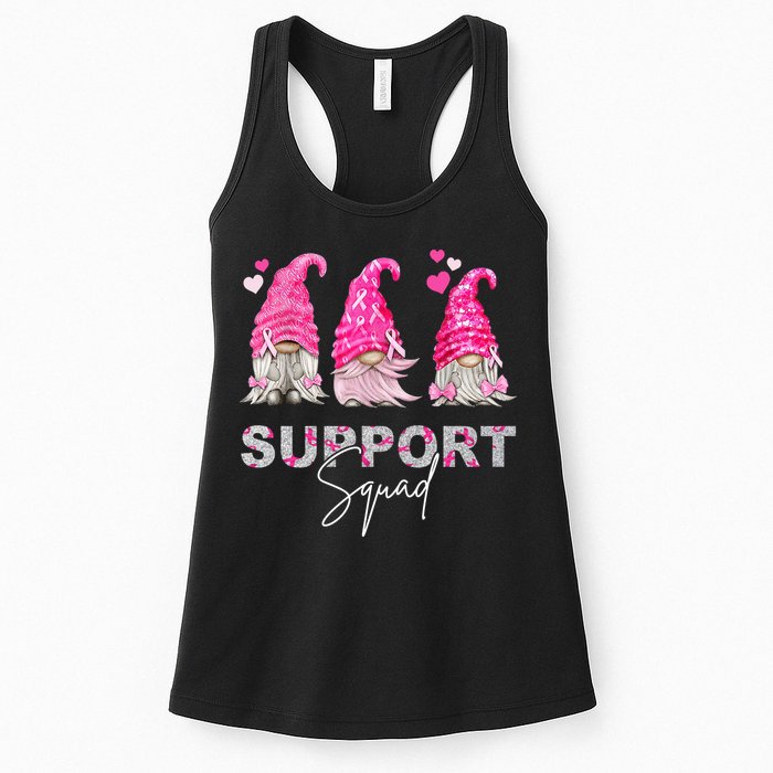 Gnome Support Squad Breast Cancer Womens Tank Top