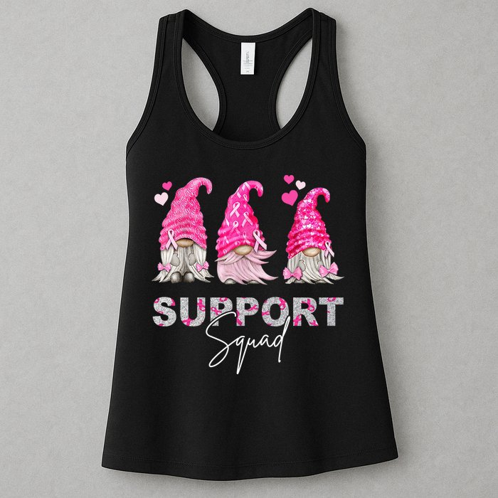 Gnome Support Squad Breast Cancer Womens Tank Top