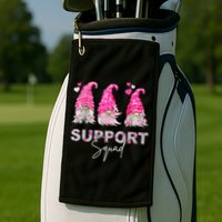 Gnome Support Squad Breast Cancer Golf Towel