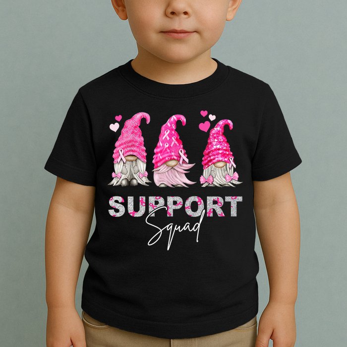 Gnome Support Squad Breast Cancer Toddler T-Shirt