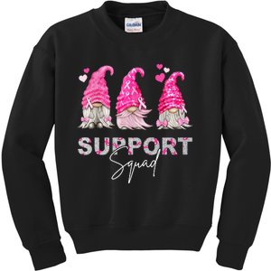 Gnome Support Squad Breast Cancer Kids Sweatshirt