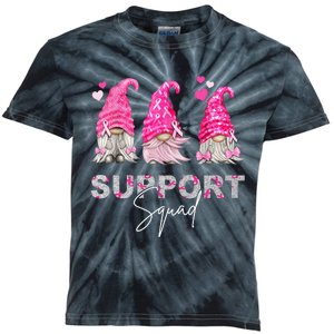 Gnome Support Squad Breast Cancer Kids Tie-Dye T-Shirt