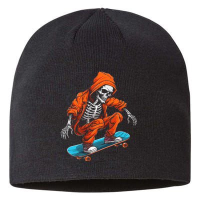 Ghost Skeleton Skater Cap Skateboard Halloween Skull Sustainable Beanie