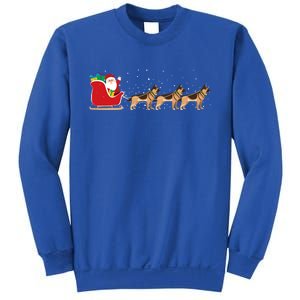 Ger Sheperd Santa Christmas Sleigh Ger Sheperd Xmas Funny Gift Sweatshirt