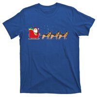 Ger Sheperd Santa Christmas Sleigh Ger Sheperd Xmas Funny Gift T-Shirt