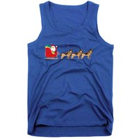 Ger Sheperd Santa Christmas Sleigh Ger Sheperd Xmas Funny Gift Tank Top