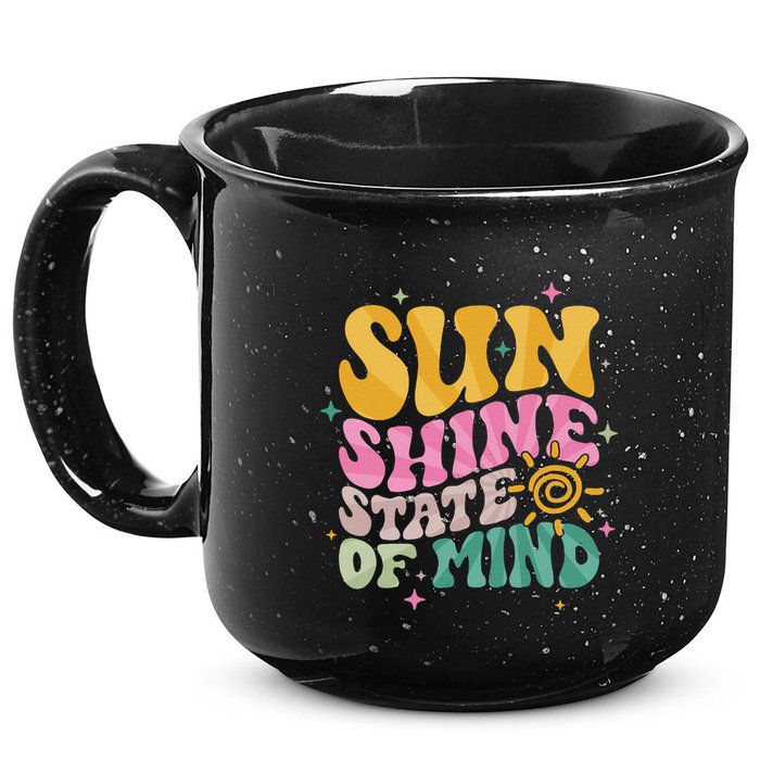 Groovy Sunshine State Of Mind Summer Break Vacation 15oz Campfire Ceramic Mug