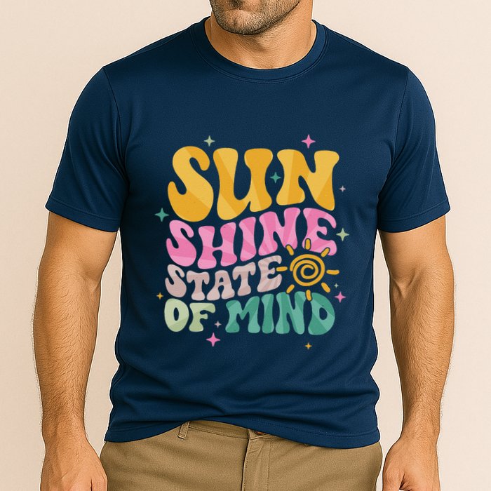 Groovy Sunshine State Of Mind Summer Break Vacation Performance Shirt