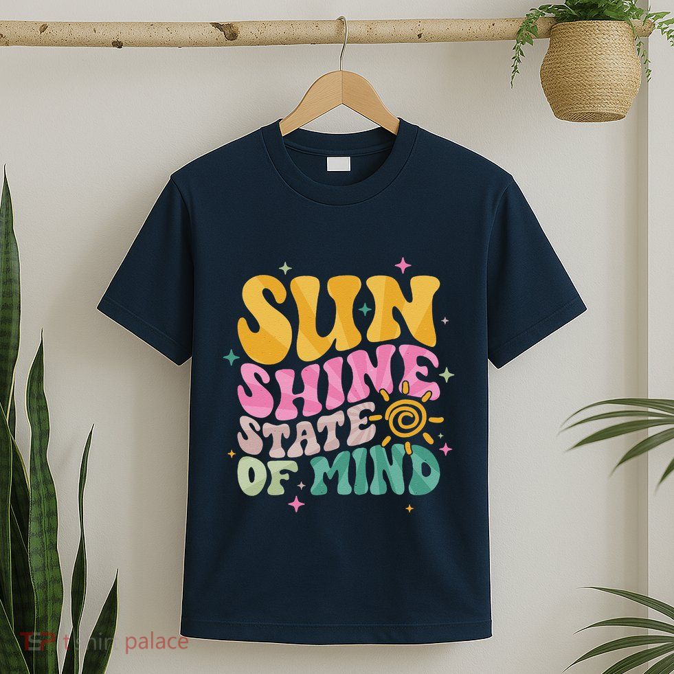 Groovy Sunshine State Of Mind Summer Break Vacation T-Shirt