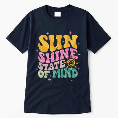 Groovy Sunshine State Of Mind Summer Break Vacation Tall T-Shirt