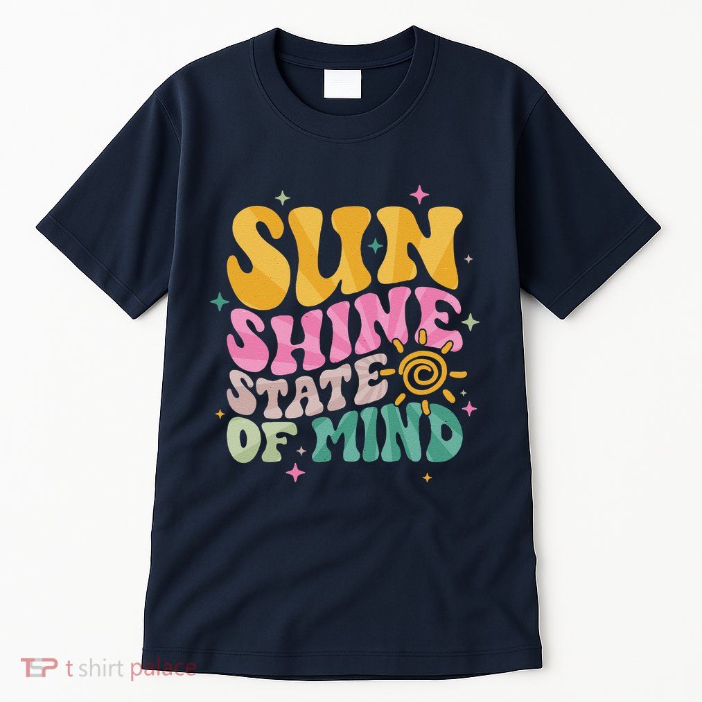 Groovy Sunshine State Of Mind Summer Break Vacation Tall T-Shirt