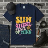 Groovy Sunshine State Of Mind Summer Break Vacation Tall T-Shirt