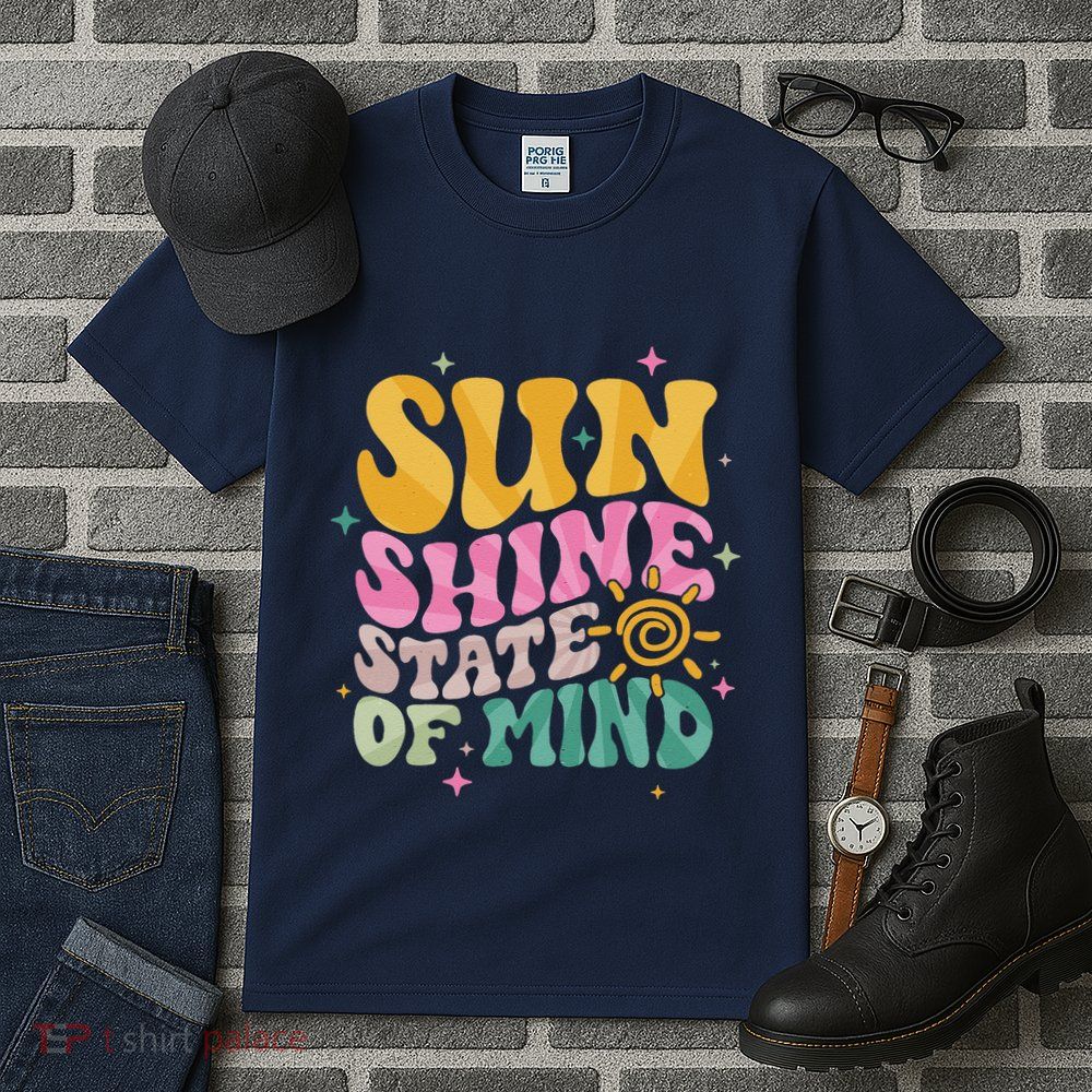 Groovy Sunshine State Of Mind Summer Break Vacation Tall T-Shirt