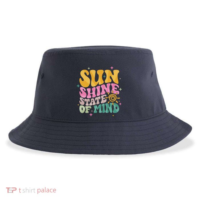 Groovy Sunshine State Of Mind Summer Break Vacation Sustainable Bucket Hat