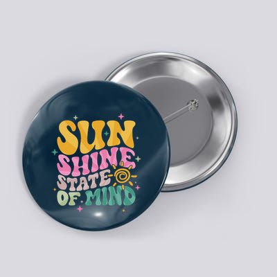Groovy Sunshine State Of Mind Summer Break Vacation Button