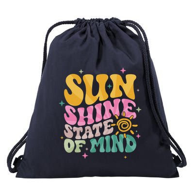 Groovy Sunshine State Of Mind Summer Break Vacation Drawstring Bag