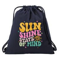 Groovy Sunshine State Of Mind Summer Break Vacation Drawstring Bag